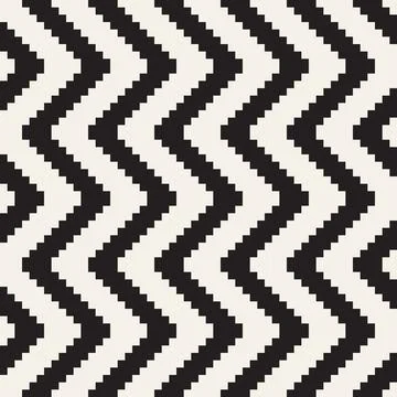 Vector seamless pattern. Repeating geometric elements. Stylish monochrome b.. 库存插图