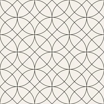 Vector seamless pattern. Repeating geometric elements. Stylish monochrome b.. Stock Illustration