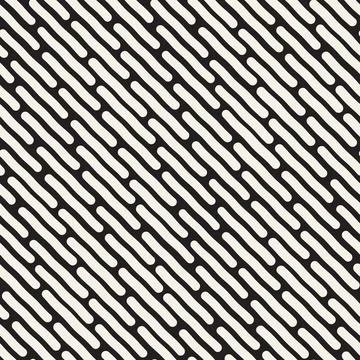Vector seamless pattern. Repeating geometric elements. Stylish monochrome b.. Illustrazione stock