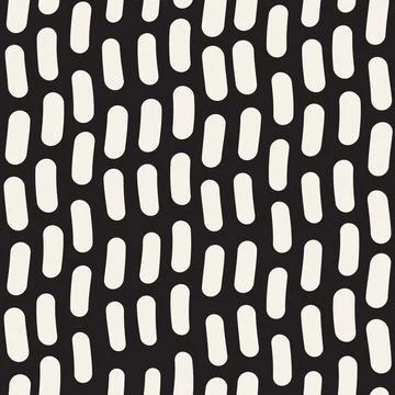 Vector seamless pattern. Repeating geometric elements. Stylish monochrome b.. Stock Illustration
