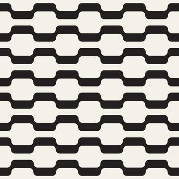 Vector seamless pattern. Repeating geometric elements. Stylish monochrome b.. 库存插图