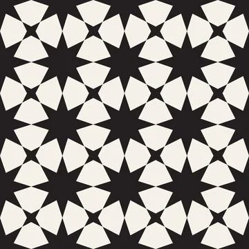 Vector seamless pattern. Repeating geometric elements. Stylish monochrome b.. 库存插图