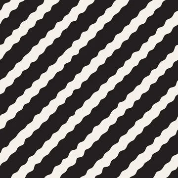 Vector seamless pattern. Repeating geometric elements. Stylish monochrome b.. Illustrazione stock