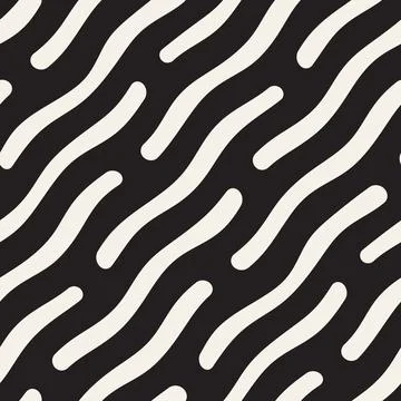 Vector seamless pattern. Repeating geometric elements. Stylish monochrome b.. 스톡 일러스트