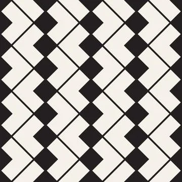 Vector seamless pattern. Repeating geometric elements. Stylish monochrome b.. Illustrazione stock