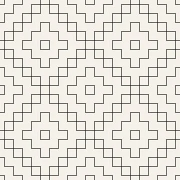 Vector seamless pattern. Repeating geometric elements. Stylish monochrome b.. Stock Illustration