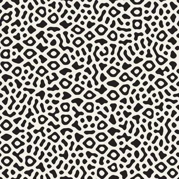 Vector seamless pattern. Repeating geometric elements. Stylish monochrome b.. Stock Illustration