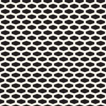 Vector seamless pattern. Repeating geometric elements. Stylish monochrome b.. Illustrazione stock