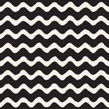 Vector seamless pattern. Repeating geometric elements. Stylish monochrome b.. Stock Illustration