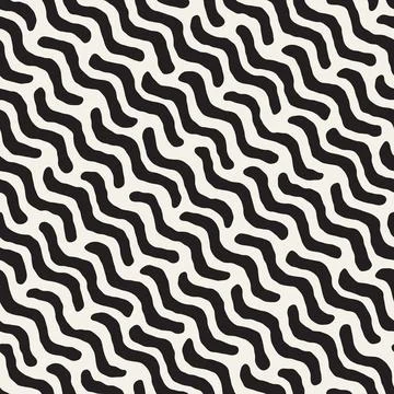 Vector seamless pattern. Repeating geometric elements. Stylish monochrome b.. Illustrazione stock
