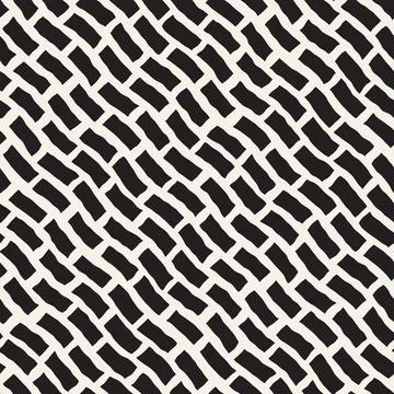 Vector seamless pattern. Repeating geometric elements. Stylish monochrome b.. 库存插图