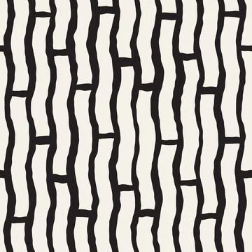 Vector seamless pattern. Repeating geometric elements. Stylish monochrome b.. 스톡 일러스트