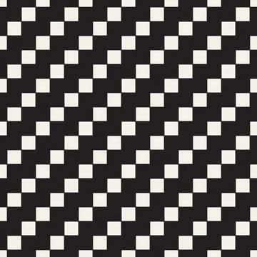 Vector seamless pattern. Repeating geometric elements. Stylish monochrome b.. Stock Illustration