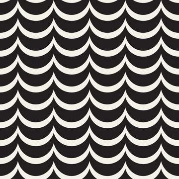 Vector seamless pattern. Repeating geometric elements. Stylish monochrome b.. Illustrazione stock