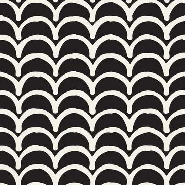 Vector seamless pattern. Repeating geometric elements. Stylish monochrome b.. Stock Illustration