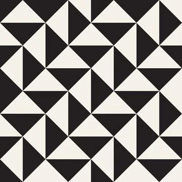 Vector seamless pattern. Repeating geometric elements. Stylish monochrome b.. Illustrazione stock