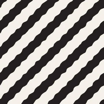 Vector seamless pattern. Repeating geometric elements. Stylish monochrome b.. Illustrazione stock