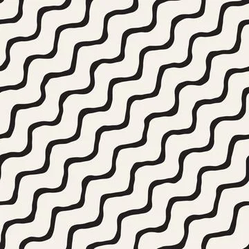 Vector seamless pattern. Repeating geometric elements. Stylish monochrome b.. Stock Illustration