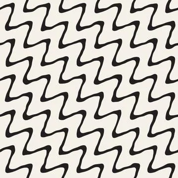 Vector seamless pattern. Repeating geometric elements. Stylish monochrome b.. 스톡 일러스트