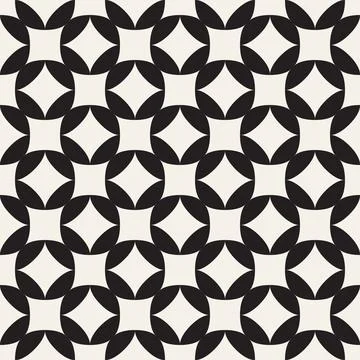 Vector seamless pattern. Repeating geometric abstract elements. Stylish monoc Illustrazione stock