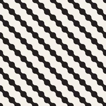 Vector seamless pattern. Repeating geometric elements. Stylish monochrome b.. Illustrazione stock