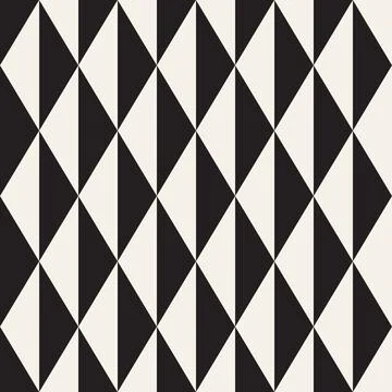Vector seamless pattern. Repeating geometric abstract elements. Stylish monoc Stock Illustration