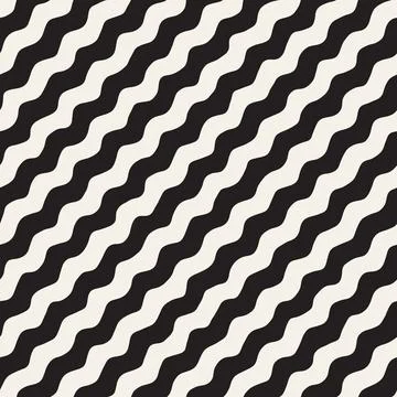 Vector seamless pattern. Repeating geometric abstract elements. Stylish monoc Illustrazione stock