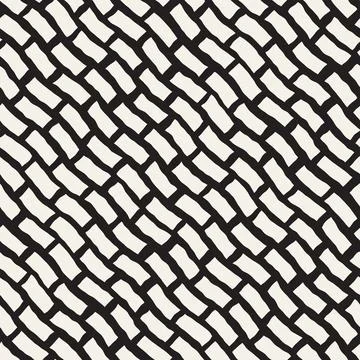 Vector seamless pattern. Repeating geometric abstract elements. Stylish monoc 库存插图