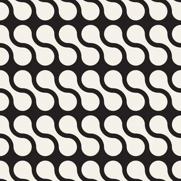Vector seamless pattern. Repeating geometric abstract elements. Stylish monoc Illustrazione stock