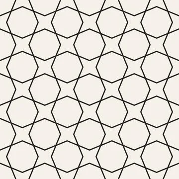 Vector seamless pattern. Repeating geometric abstract elements. Stylish monoc 库存插图
