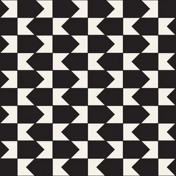 Vector seamless pattern. Repeating geometric abstract elements. Stylish monoc Illustrazione stock