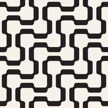 Vector seamless pattern. Repeating geometric abstract elements. Stylish monoc Illustrazione stock