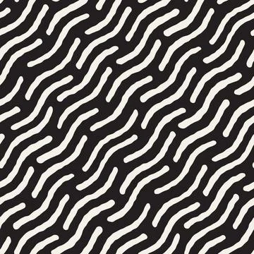 Vector seamless pattern. Repeating geometric abstract elements. Stylish monoc 스톡 일러스트