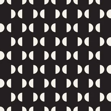 Vector seamless pattern. Repeating geometric abstract elements. Stylish monoc Illustrazione stock