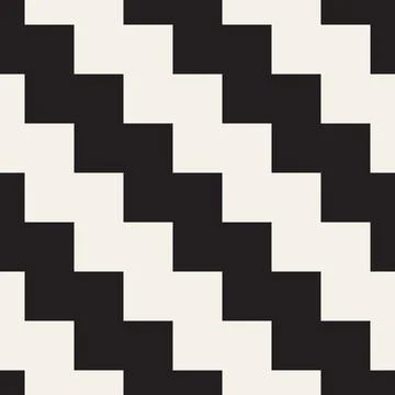 Vector seamless pattern. Repeating geometric abstract elements. Stylish monoc Illustrazione stock