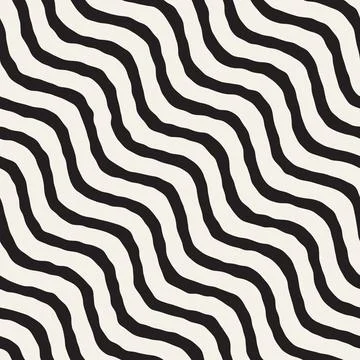 Vector seamless pattern. Repeating geometric abstract elements. Stylish monoc Illustrazione stock