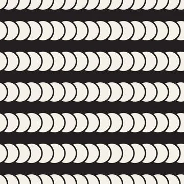 Vector seamless pattern. Repeating geometric abstract elements. Stylish monoc 스톡 일러스트