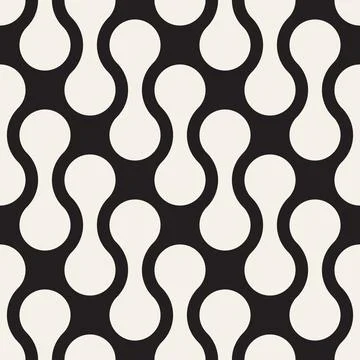 Vector seamless pattern. Repeating geometric abstract elements. Stylish monoc Stock Illustration