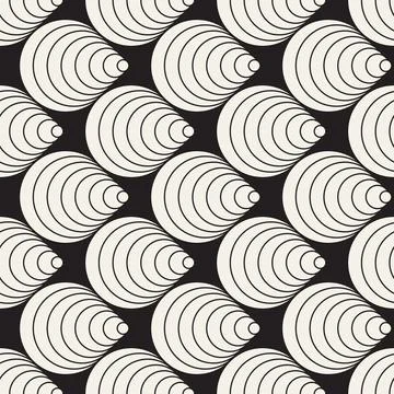 Vector seamless pattern. Repeating geometric abstract elements. Stylish monoc Illustrazione stock