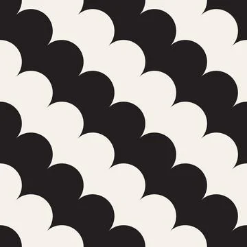 Vector seamless pattern. Repeating geometric abstract elements. Stylish monoc 스톡 일러스트