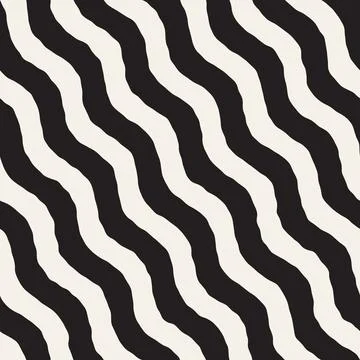 Vector seamless pattern. Repeating geometric abstract elements. Stylish monoc Stock Illustration