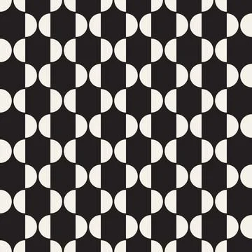 Vector seamless pattern. Repeating geometric abstract elements. Stylish monoc 스톡 일러스트