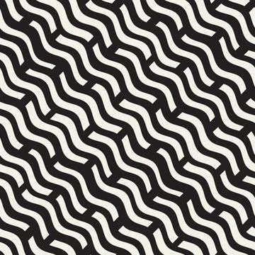 Vector seamless pattern. Repeating geometric abstract elements. Stylish monoc 库存插图