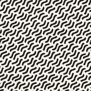Vector seamless pattern. Repeating geometric abstract elements. Stylish monoc Illustrazione stock