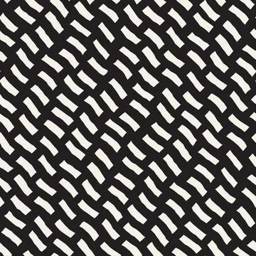 Vector seamless pattern. Repeating geometric abstract elements. Stylish monoc 库存插图