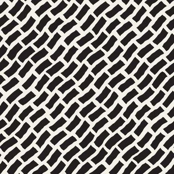 Vector seamless pattern. Repeating geometric abstract elements. Stylish monoc Stock Illustration