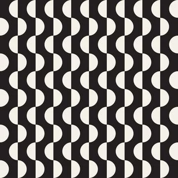 Vector seamless pattern. Repeating geometric abstract elements. Stylish monoc 스톡 일러스트