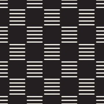 Vector seamless pattern. Repeating geometric abstract elements. Stylish monoc Stock Illustration