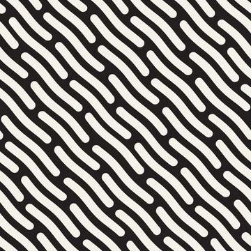 Vector seamless pattern. Repeating geometric abstract elements. Stylish monoc 스톡 일러스트