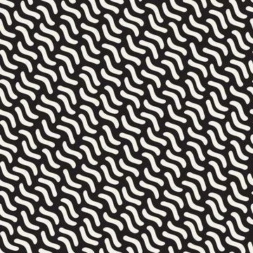 Vector seamless pattern. Repeating geometric abstract elements. Stylish monoc Stock Illustration